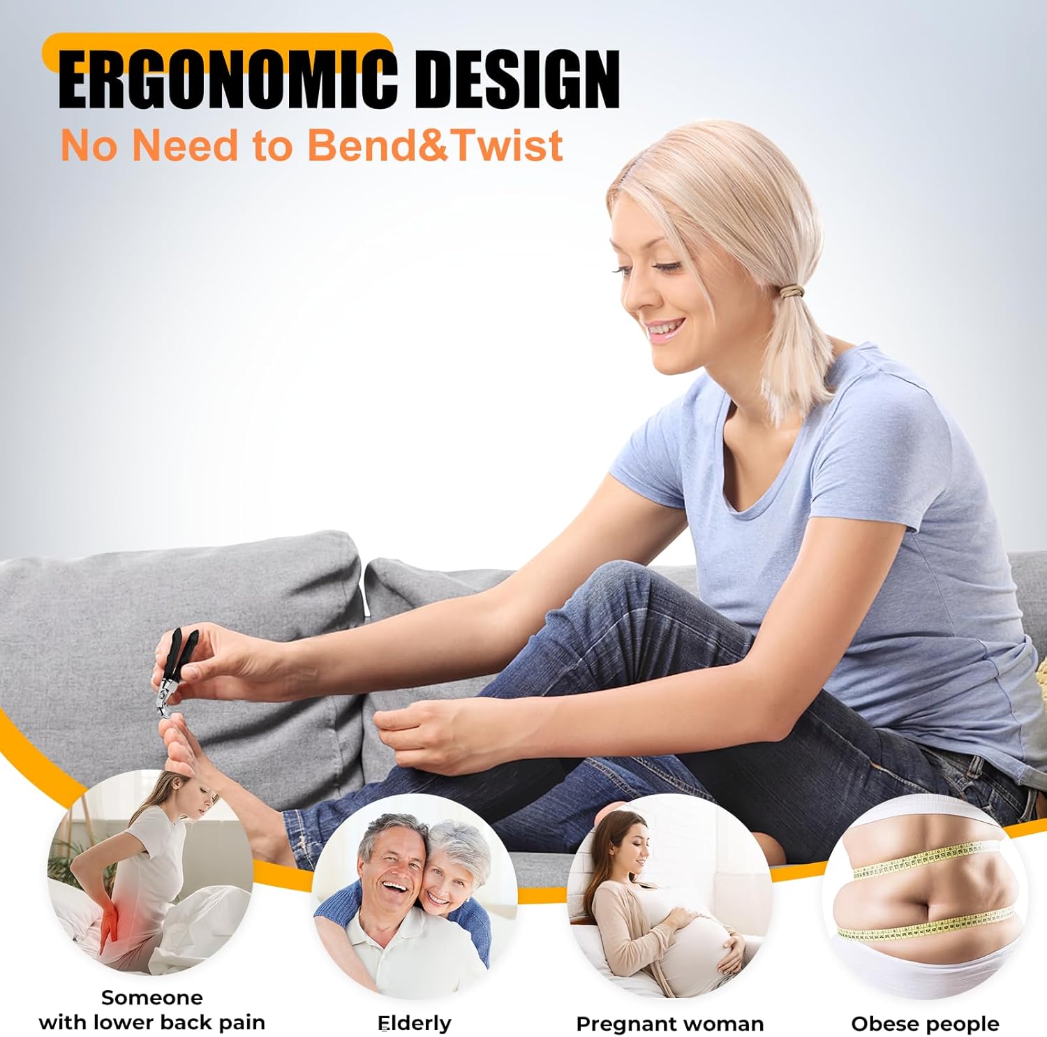 高齢者用の足爪切り、厚い足爪に最適, 2025年クリスマスギフトとしての靴下のおまけ 男性 女性 大人のためのプレゼント, 埋没爪用の頑丈な大型爪切り、アップグレードされた斜めの爪切り铗