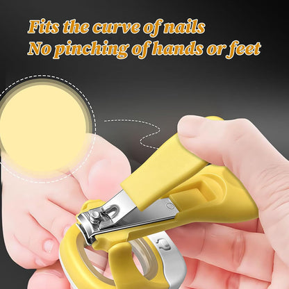 新生児用プロフェッショナル爪切り - 指はさみ防止安全設計、トラベルケース付き